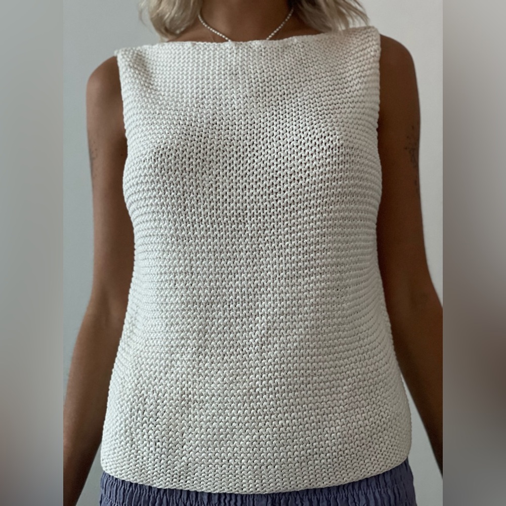 Ralph Lauren knitted white top